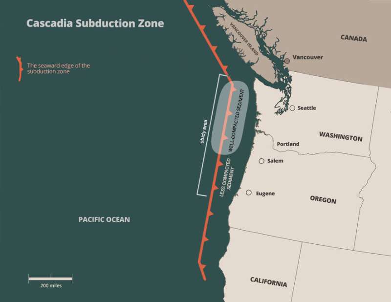 Seafloor sediments appear to enhance Earthquake and Tsunami danger in Pacific Northwest
