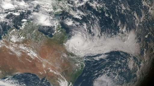 Seen from space, the enormous Cyclone Debbie looks a lot more frightening than its harmless-sounding name might suggest