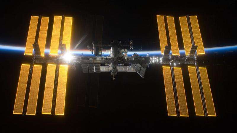 Setting sun on space station solar research