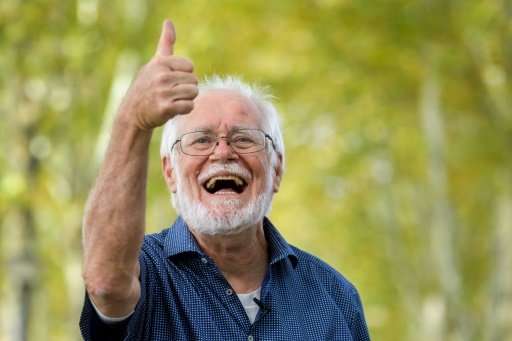 Small is beautiful: Swiss Scientist Jacques Dubochet gives a thumbs-up after being named as one of three winners of this year's 
