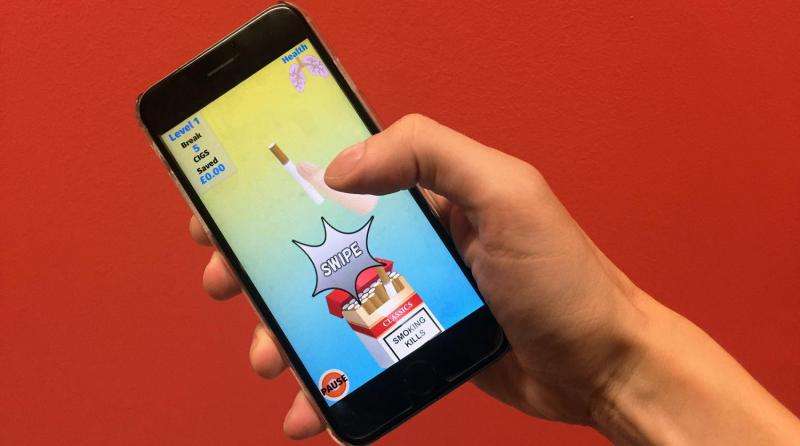 Smokers keen to break the habit as part of New Year's resolutions can now play games to help them quit with new smartphone app