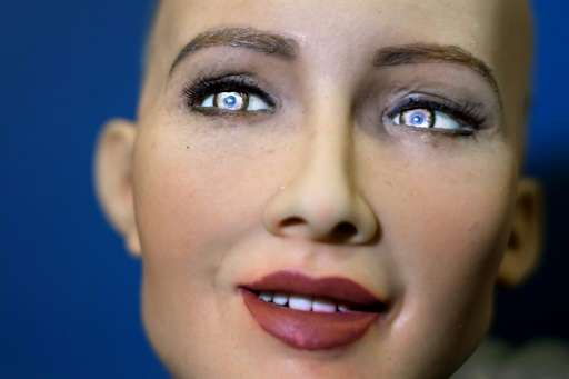 Sophia, a humanoid robot, is the main attraction at a conference on artificial intelligence this week but her technology has rai