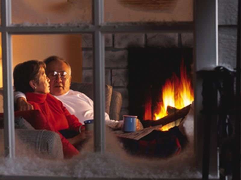 Staying warm, cozy and safe by the fire