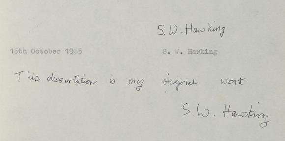 Stephen Hawking's PhD thesis goes online for first time