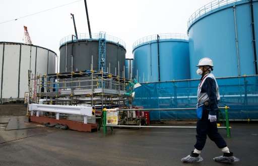 Storage tanks for contaminated water at the Fukushima plant