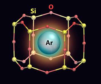 Studying argon gas trapped in two-dimensional array of tiny 'cages'