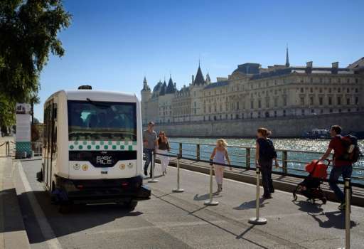 The first stage of Paris' driverless bus experiment involves two vehicles and will last three months