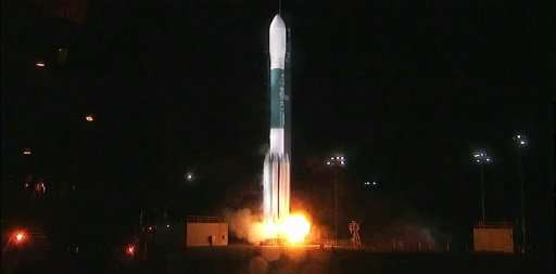 The Joint Polar Satellite System-1 (JPSS-1) lifts off on a United Launch Alliance Delta II rocket from Vandenberg Air Force Base