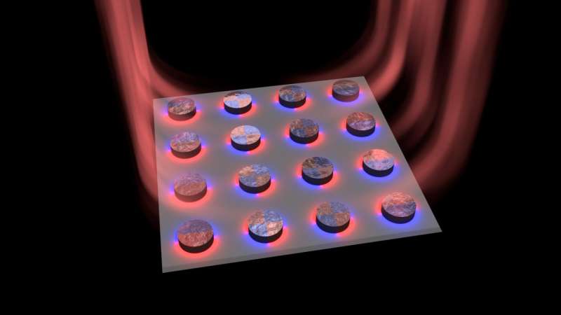 The researchers created a tiny laser using nanoparticles