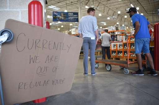 This food store in North Miami ran out of water as people stocked up ahead of Hurricane Irma