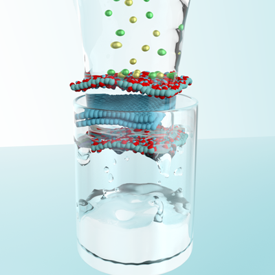 Toward a smart graphene membrane to desalinate water