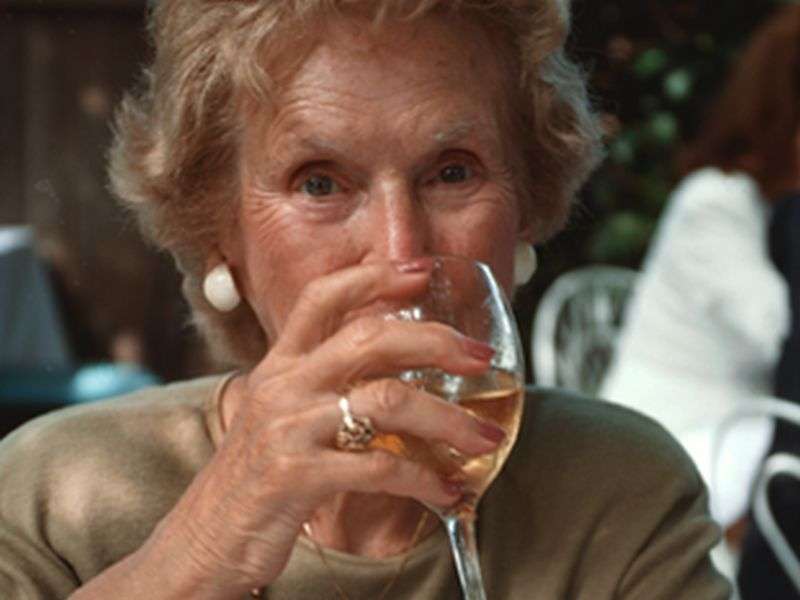 White wine may do no favors for a woman's skin
