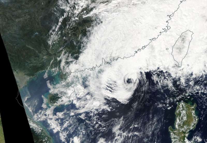 NASA finds Tropical Depression Yutu fading off China coast