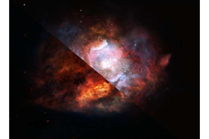 ALMA and VLT find too many massive stars in starburst galaxies, near and far
