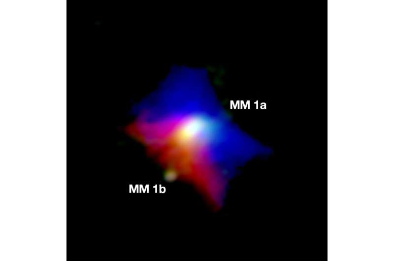 A young star caught forming like a planet