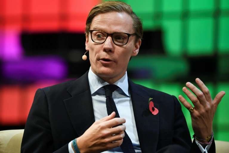 Cambridge Analytica's chief executive officer Alexander Nix gives an interview during the Web Summit in Lisbon on November 9, 20