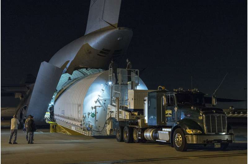 Combined optics, science instruments of NASA’s James Webb Space Telescope arrive in California