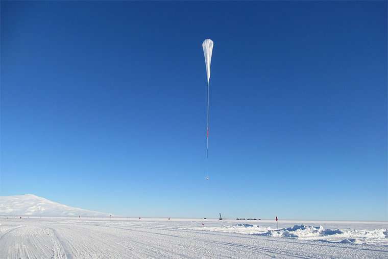 Cosmic ray telescope launches from Antarctica