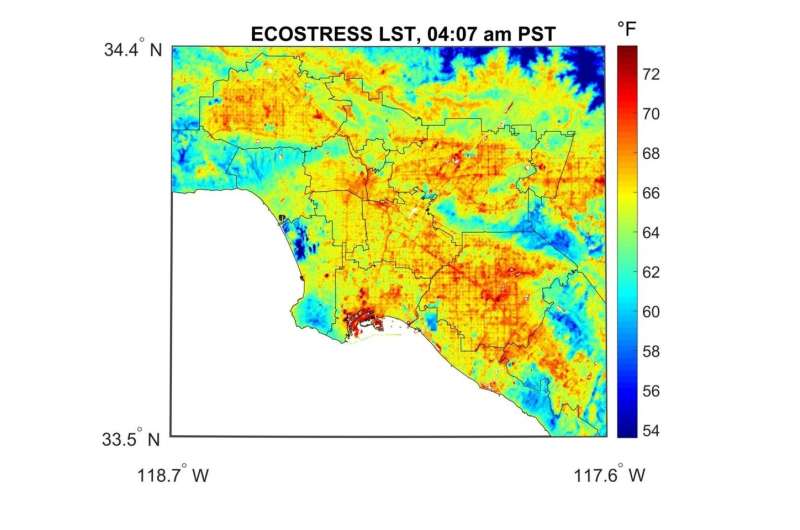 ECOSTRESS maps L.A.'s hot spots