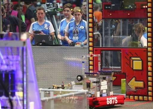 Girl power: All-female teams compete at robotics event