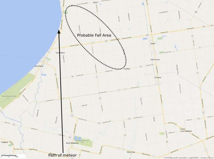 Grand Bend fireball may have dropped meteorites