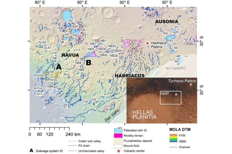 Groundwater and precipitation provided water to form Hellas Basin lakes throughout Mars history