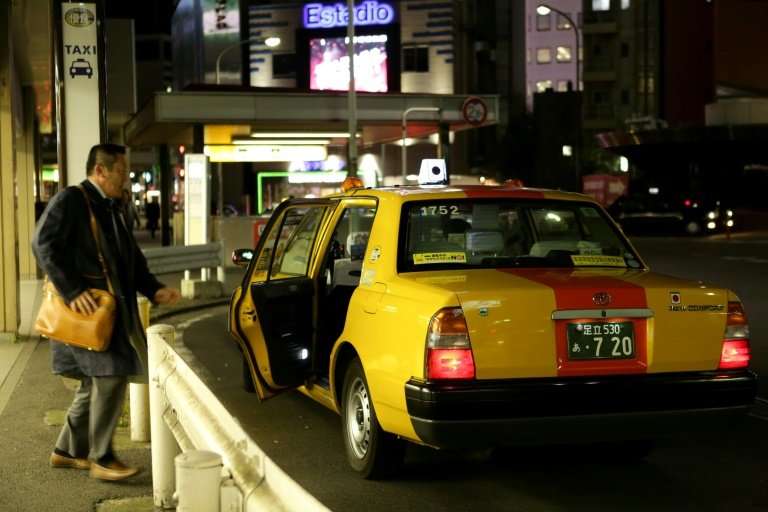 Hailing a taxi rarely takes more than a few seconds in major Japanese cities