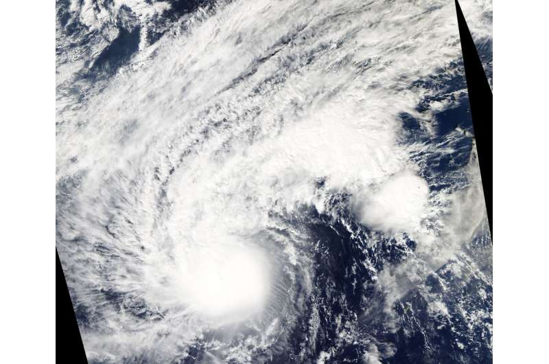 NASA finds a cloud-filled eye in Typhoon Man-yi
