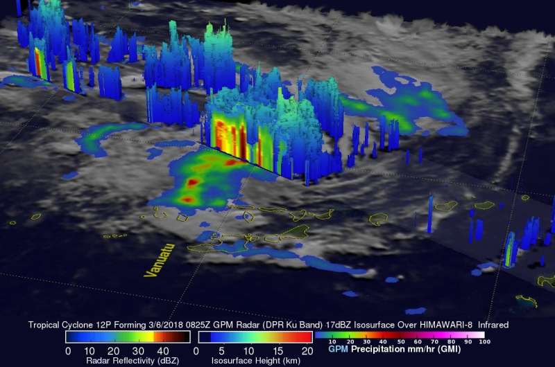 NASA finds heavy rain in new Tropical Cyclone Hola near Vanuatu