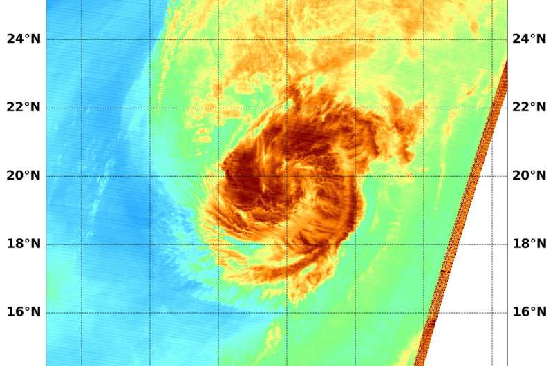 NASA looks at Hurricane Helene's water vapor concentration