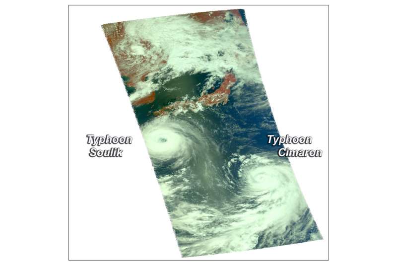 NASA sees a 50 mile wide eye in Typhoon Soulik