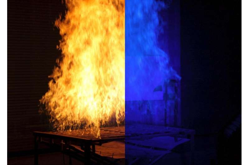 NIST unblinded me with science: New application of blue light sees through fire