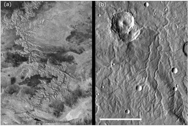 Recent work challenges view of early Mars, picturing a warm desert with occasional rain