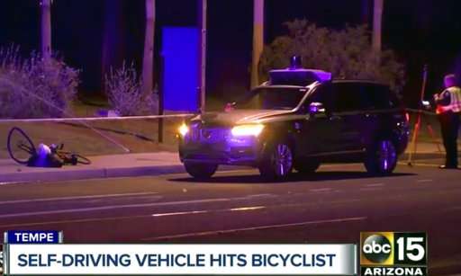 Self-driving vehicle strikes and kills pedestrian in Arizona