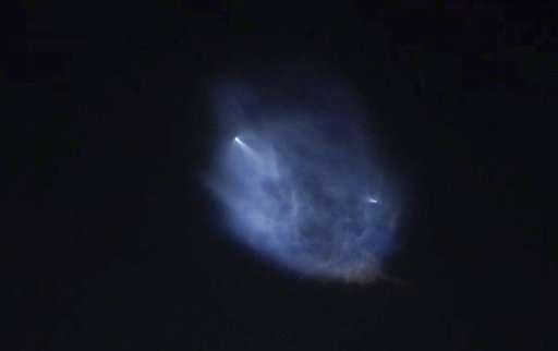 SpaceX satellite launch lights up night sky, social media