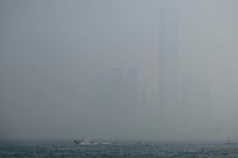 The government said pollution in Hong Kong was higher than normal and that the risk to health was 'very high'