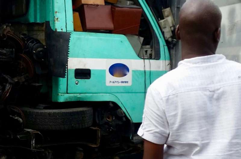 Thousands of tons of e-waste is shipped illegally to Nigeria inside used vehicles