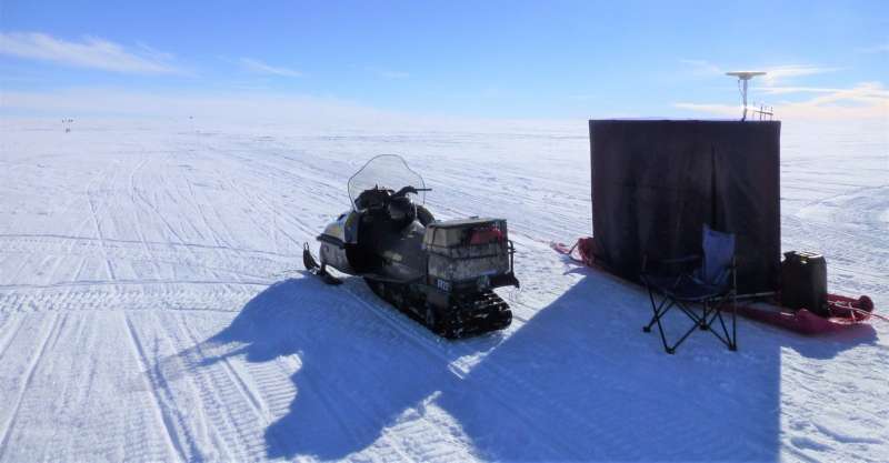 Volcano under ice sheet suggests thickening of West Antarctic ice is short-term