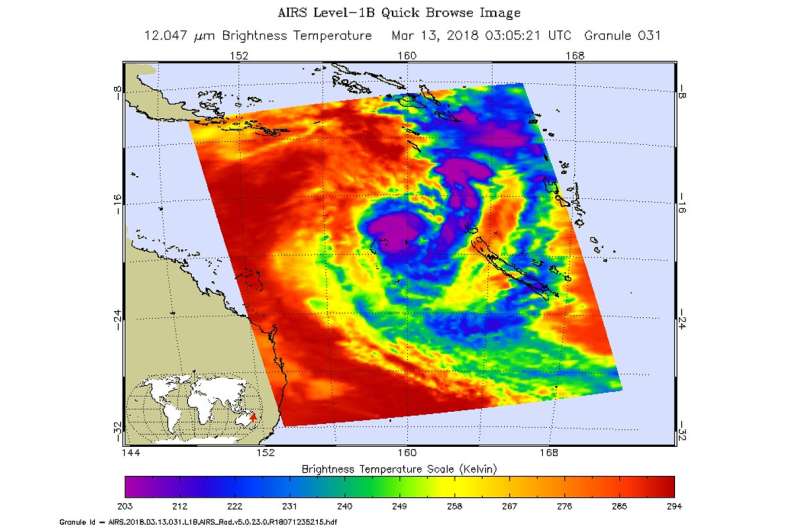 NASA sees Tropical Cyclone Linda lose an 'arm'