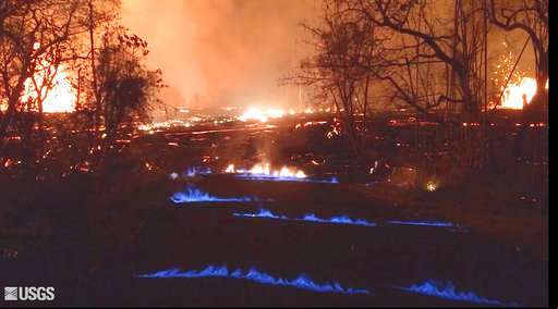 Hawaii volcano produces methane and 'eerie' blue flames