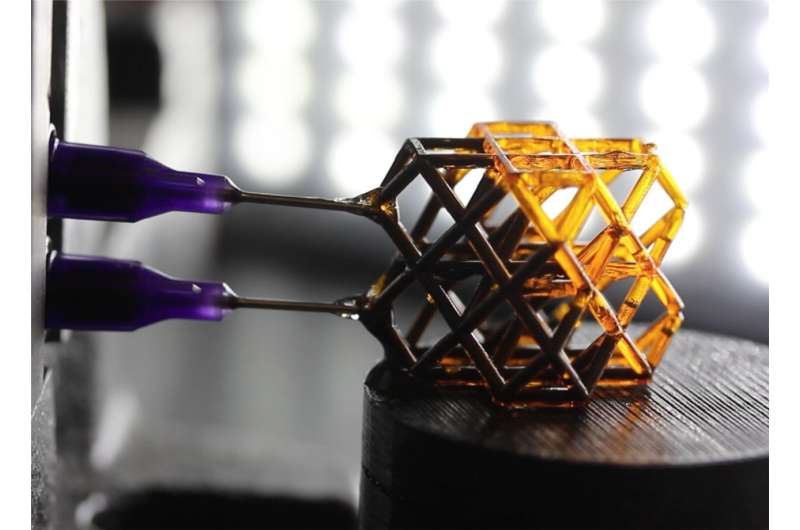 Engineers develop 3-D-printed metamaterials that change mechanical properties under magnetic fields