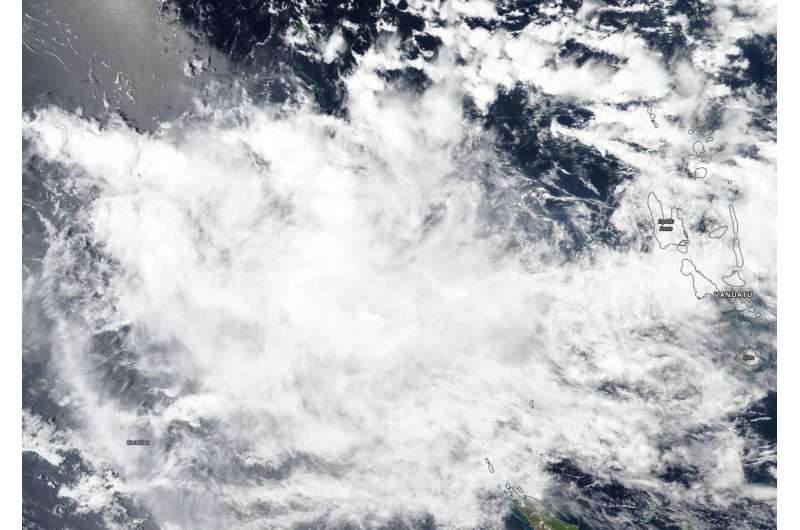 NASA-NOAA satellite finds Owen fading in the Coral Sea