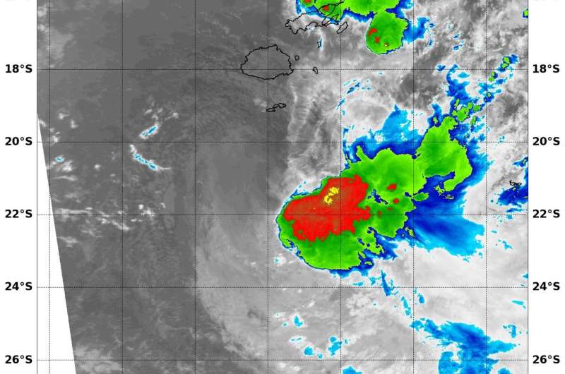 NASA sees Tropical Cyclone Josie crawling south of Fiji