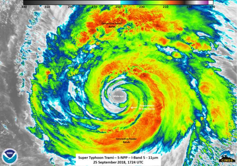 NASA-NOAA's Suomi NPP Satellite gets an infrared view of Typhoon Trami