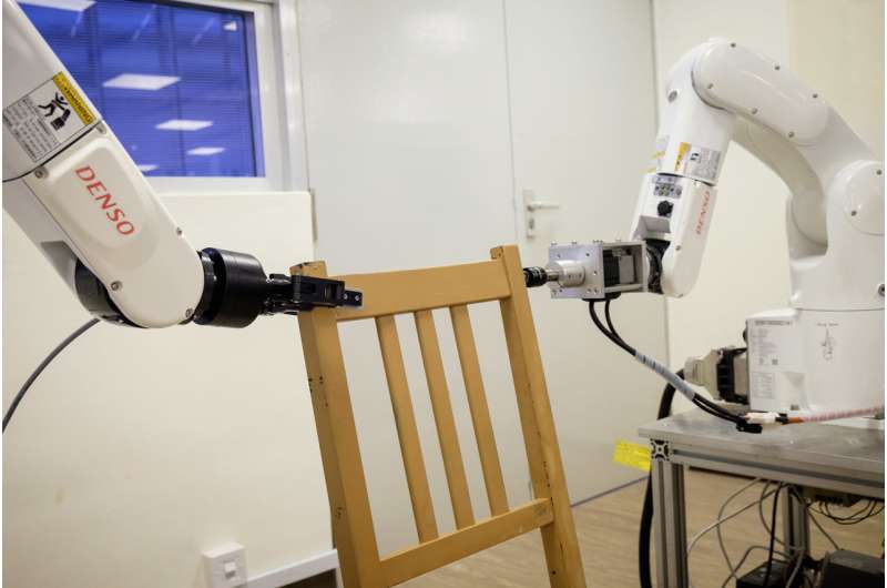 A robot by NTU Singapore autonomously assembles an IKEA chair