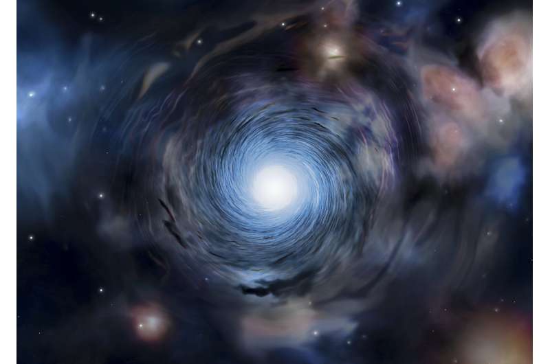Astronomers detect 'whirlpool' movement in earliest galaxies