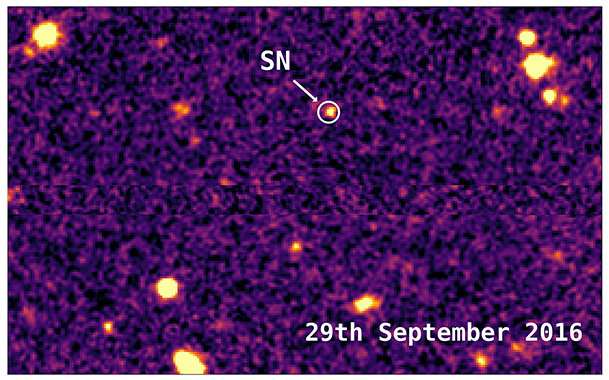 Astronomers reveal secrets of most distant supernova ever detected