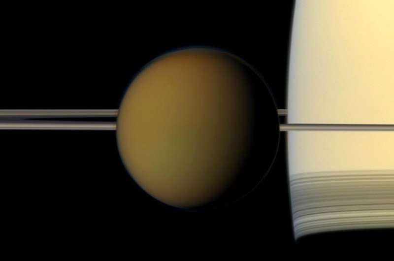 Capturing the shadow of Saturn's moon Titan from right here on Earth