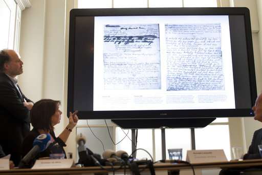 Dutch researchers read 2 covered pages of Anne Frank diary