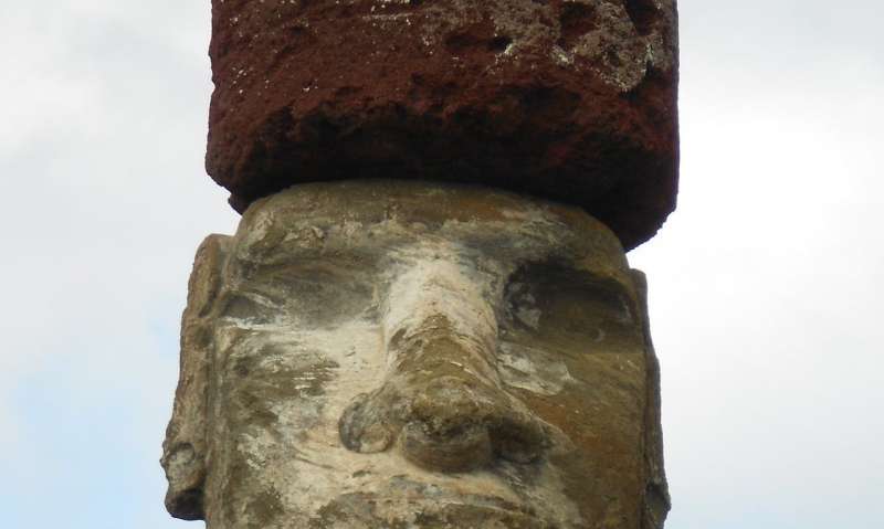 Hats on for Easter Island statues